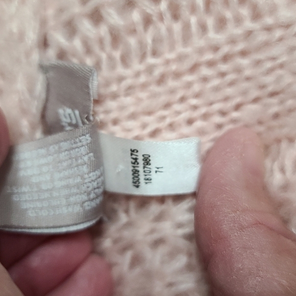 Chico's Crocheted Look Sweater Vest Cardigan Peachy Pink Size Chico's 0/L/12 EUC - Picture 6 of 6